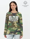 Лонгслив женский. Хлопок / ВДВ камуфляж