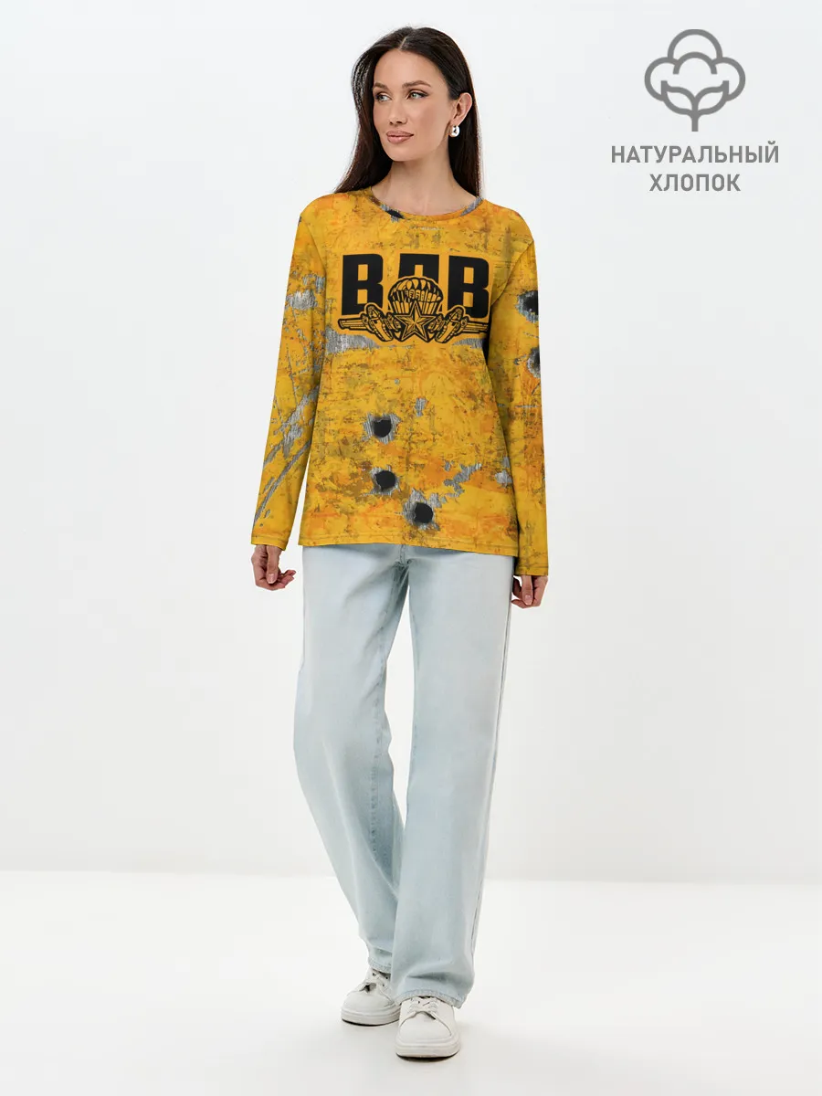 Лонгслив женский. Хлопок / ВДВ