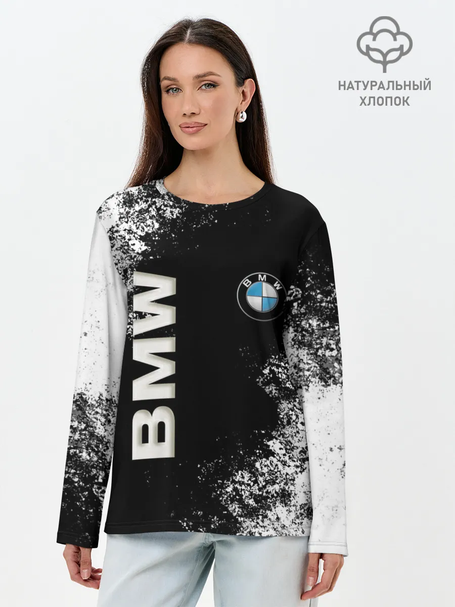Лонгслив женский. Хлопок / BMW