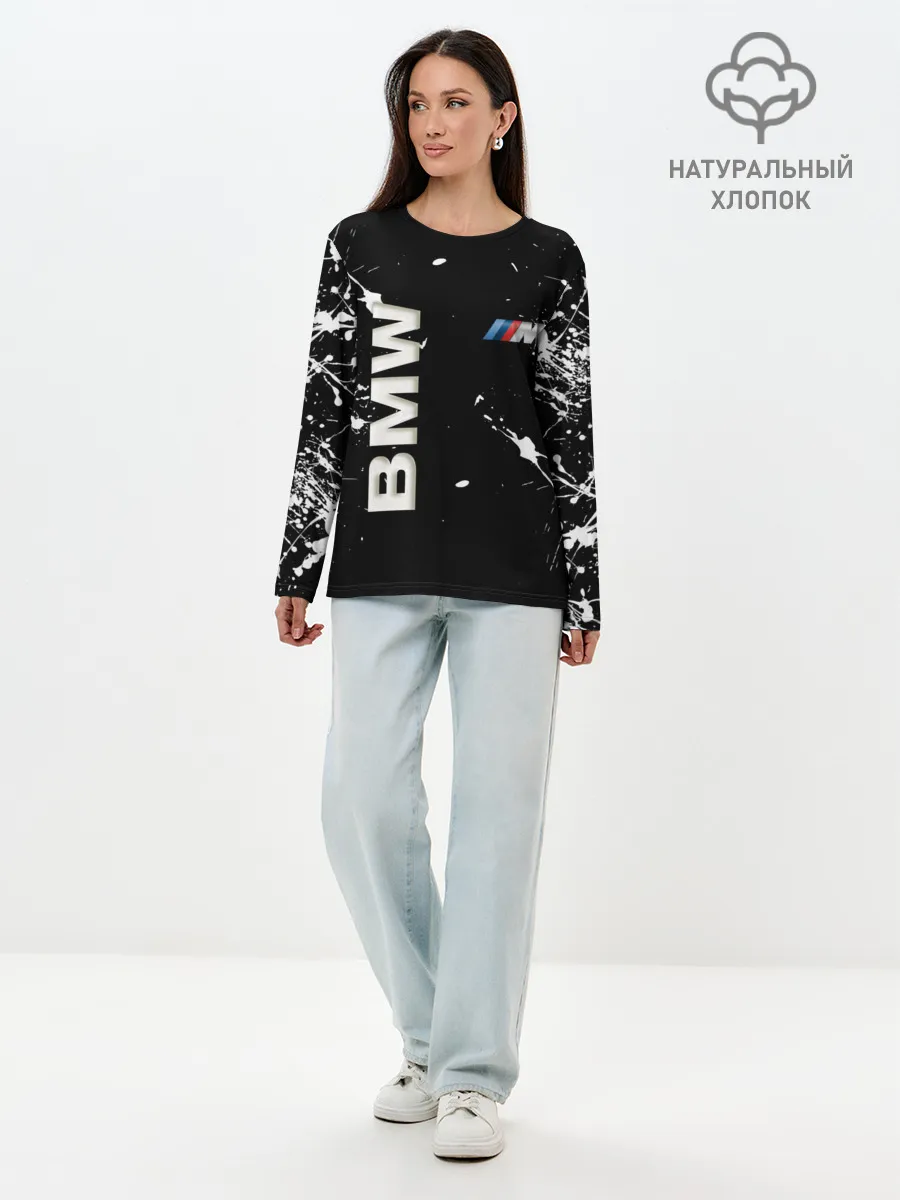 Лонгслив женский. Хлопок / BMW