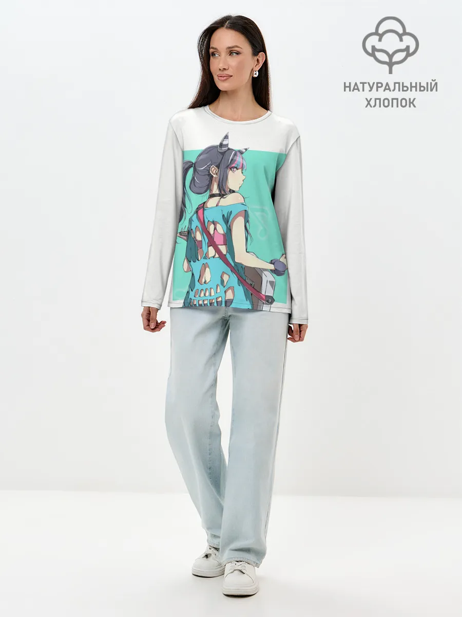 Лонгслив женский. Хлопок / Ibuki Mioda