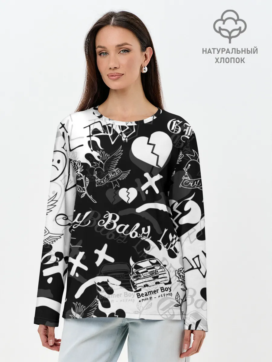 Лонгслив женский. Хлопок / LIL PEEP