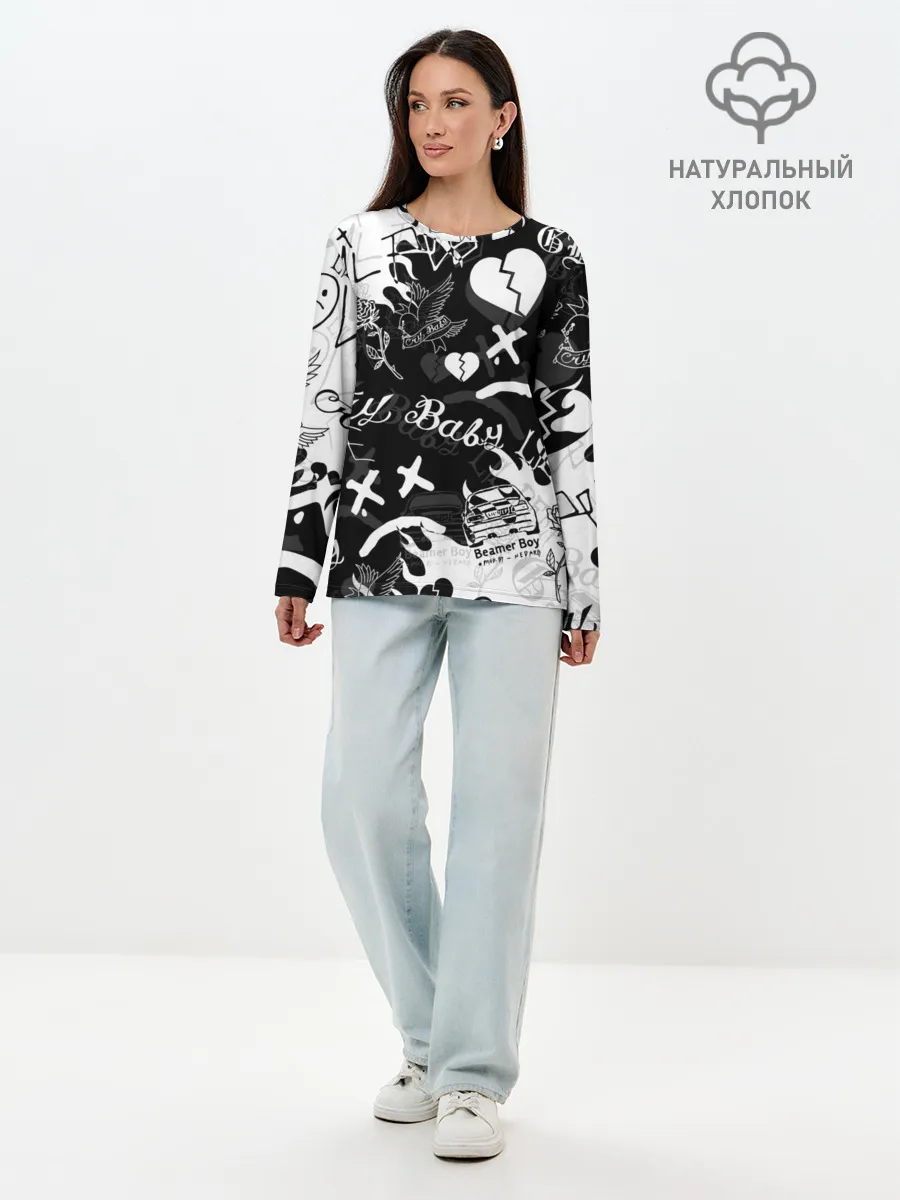 Лонгслив женский. Хлопок / LIL PEEP
