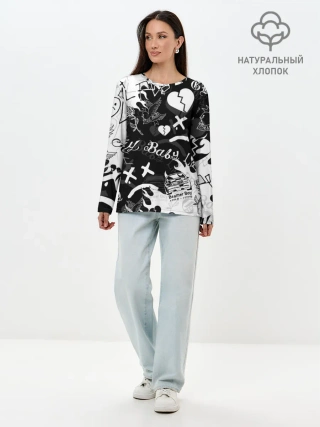 Лонгслив женский. Хлопок / LIL PEEP