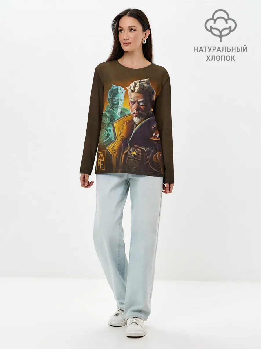 Лонгслив женский. Хлопок / Zane Flynt