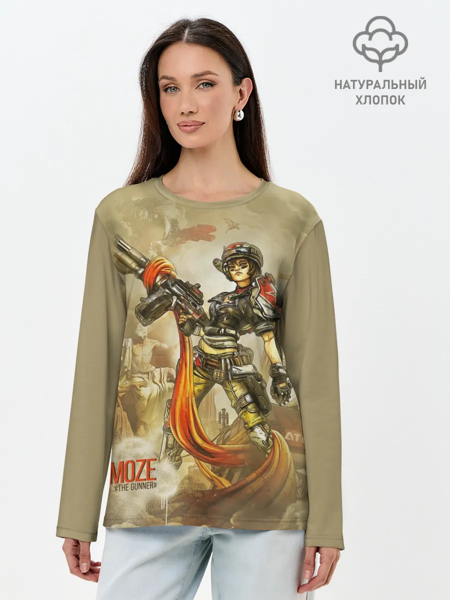 Лонгслив женский. Хлопок / Moze