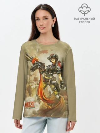 Лонгслив женский. Хлопок / Moze
