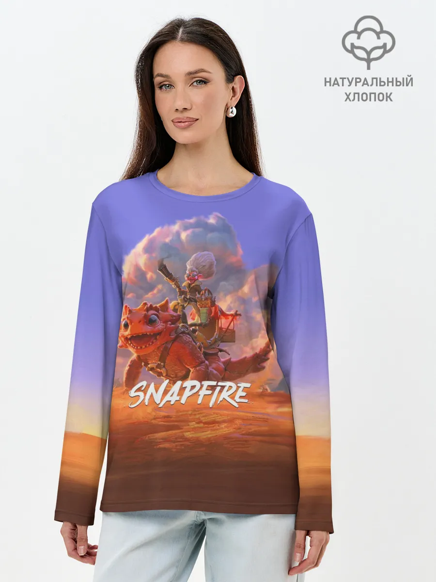 Лонгслив женский. Хлопок / Snapfire