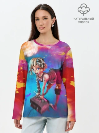 Лонгслив женский. Хлопок / Tiny Tina and the bomb