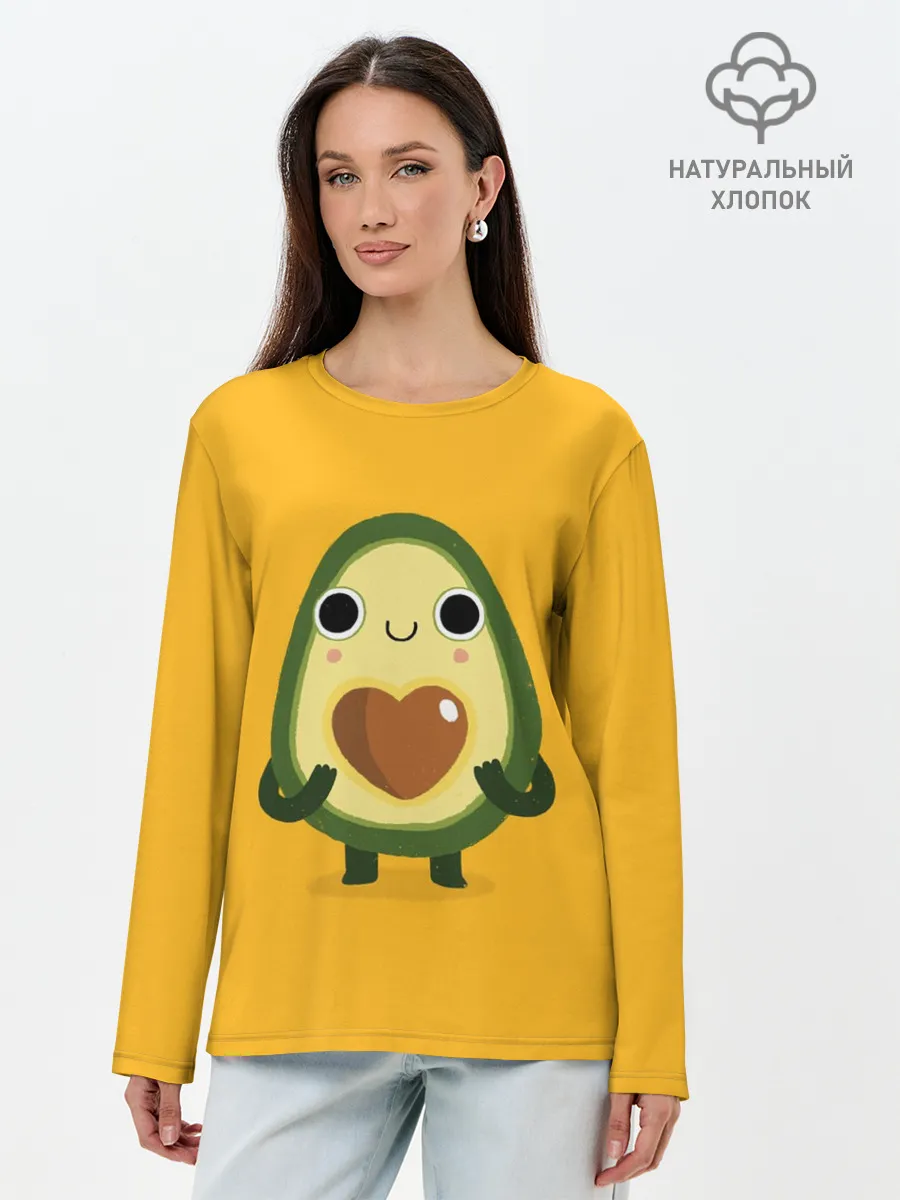 Лонгслив женский. Хлопок / AVOCADO