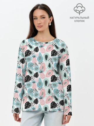 Лонгслив женский. Хлопок / АВОКАДО