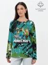 Лонгслив женский. Хлопок / Minecraft / Майнкрафт