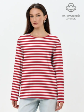 Лонгслив женский. Хлопок / Тельняшка Внутренних Войск