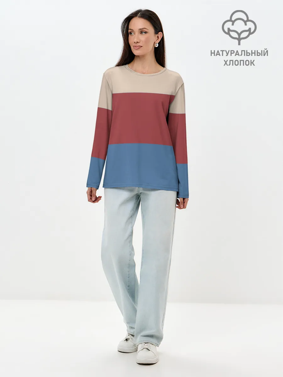 Лонгслив женский. Хлопок / Куртка Отиса