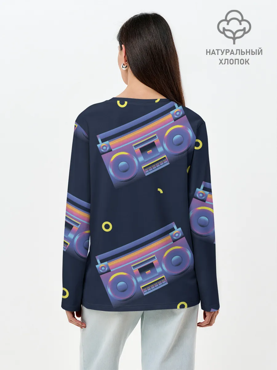 Лонгслив женский. Хлопок / Retro style