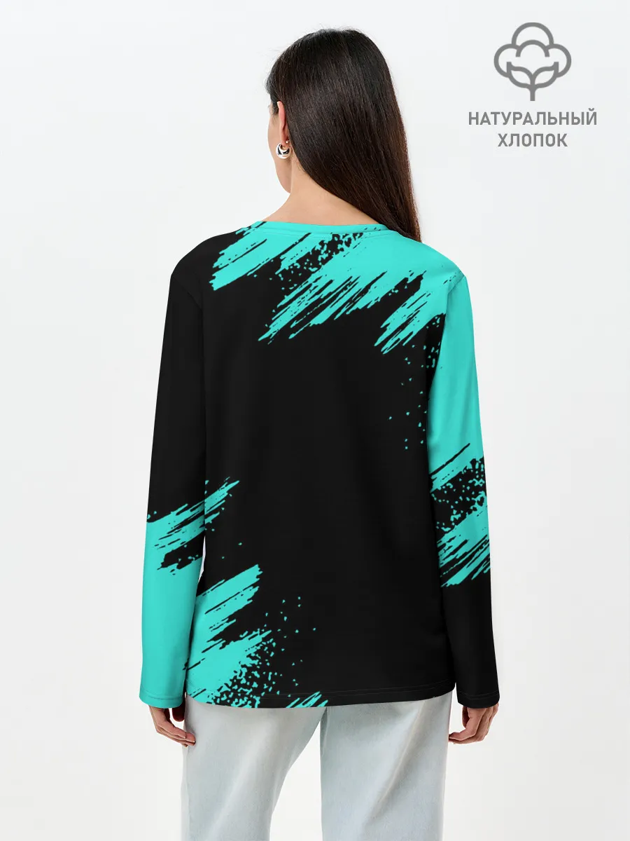 Лонгслив женский. Хлопок / MINECRAFT