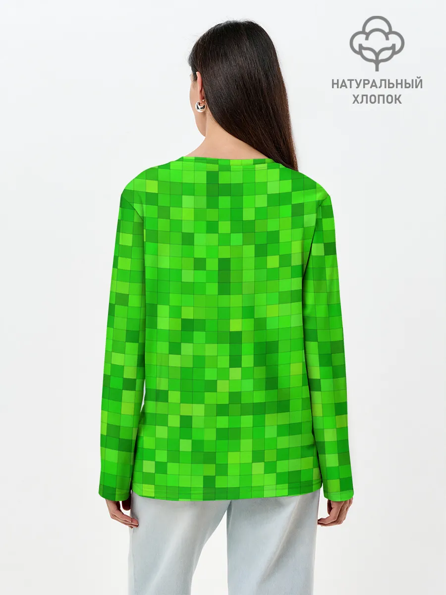 Лонгслив женский. Хлопок / MINECRAFT