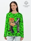 Лонгслив женский. Хлопок / MINECRAFT