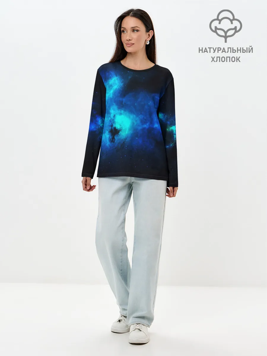 Лонгслив женский. Хлопок / КОСМОС STAR
