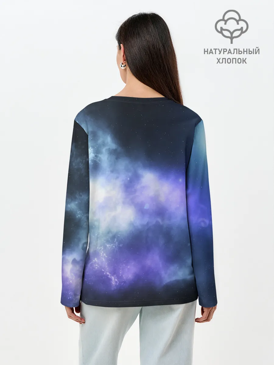Лонгслив женский. Хлопок / ГОЛУБОЕ НЕБО