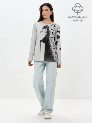 Лонгслив женский. Хлопок / Чумной доктор