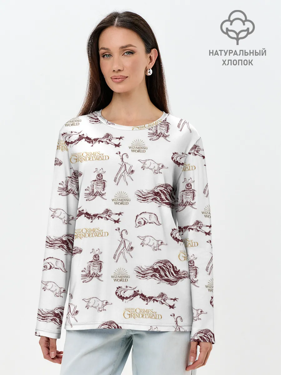Лонгслив женский. Хлопок / Fantastic Beasts