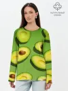 Лонгслив женский. Хлопок / АВАКАДО ПАТТЕРН.