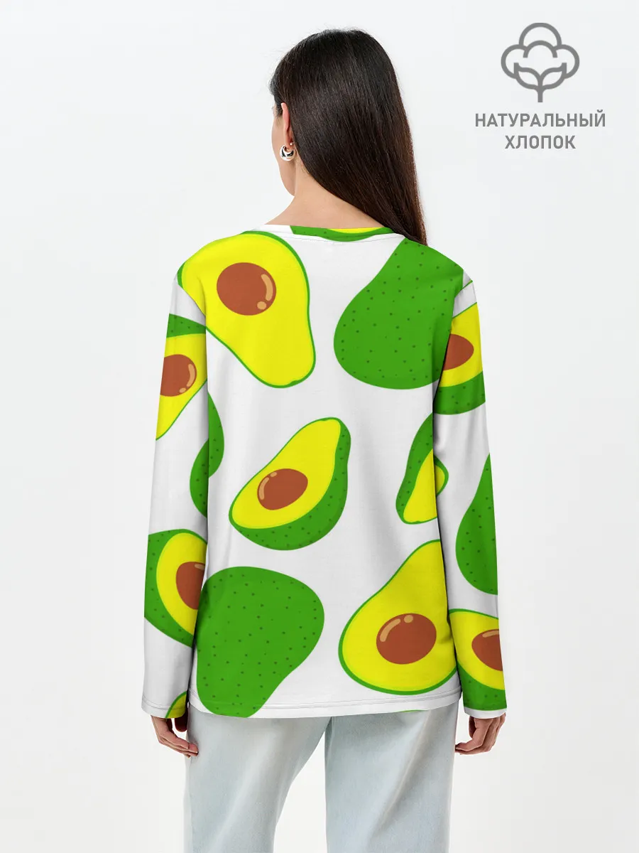 Лонгслив женский. Хлопок / АВОКАДО
