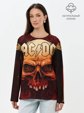 Лонгслив женский. Хлопок / AC/DC