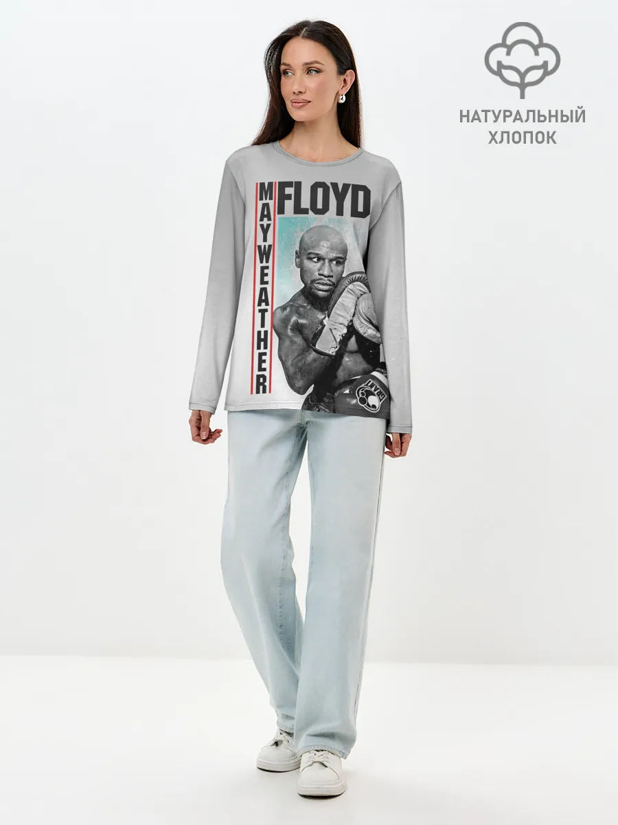 Лонгслив женский. Хлопок / Флойд Мейвезер