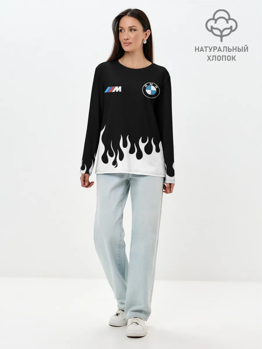 Лонгслив женский. Хлопок / BMW / БМВ