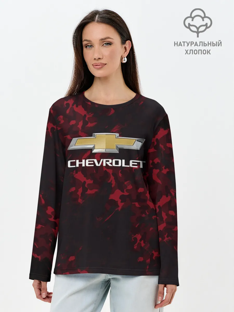 Лонгслив женский. Хлопок / Chevrolet