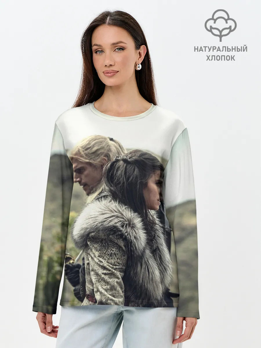 Лонгслив женский. Хлопок / Ведьмак