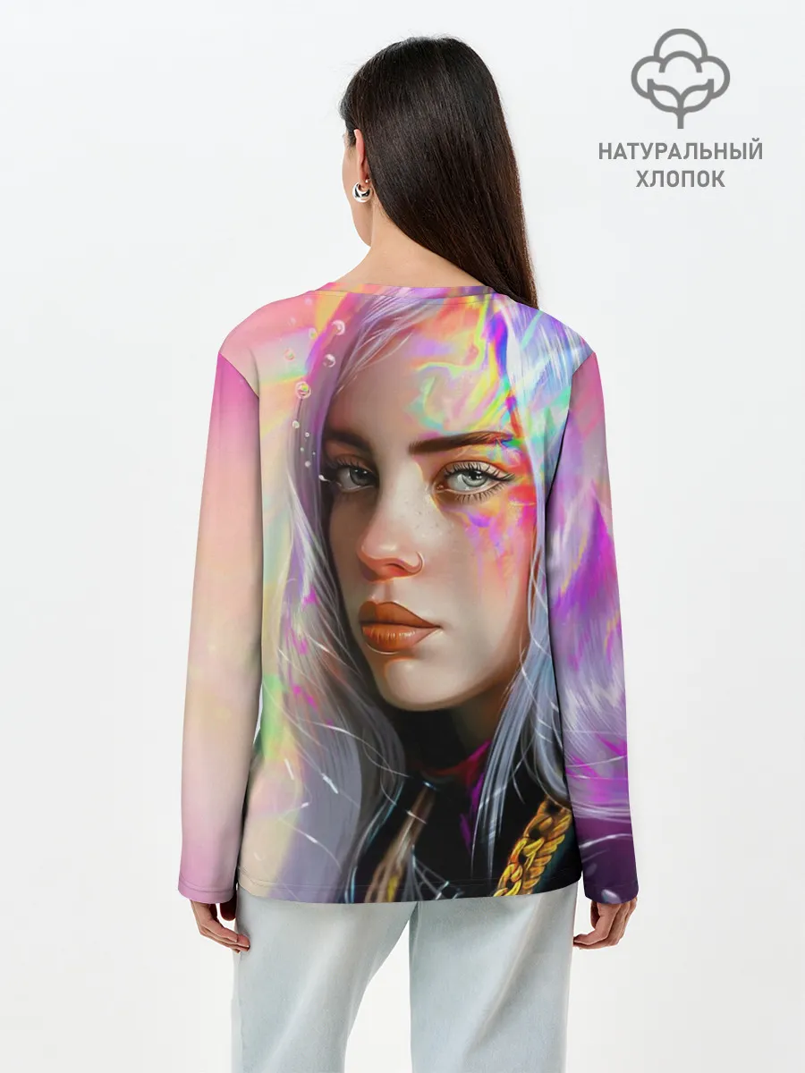 Лонгслив женский. Хлопок / Billie Pinky Wave
