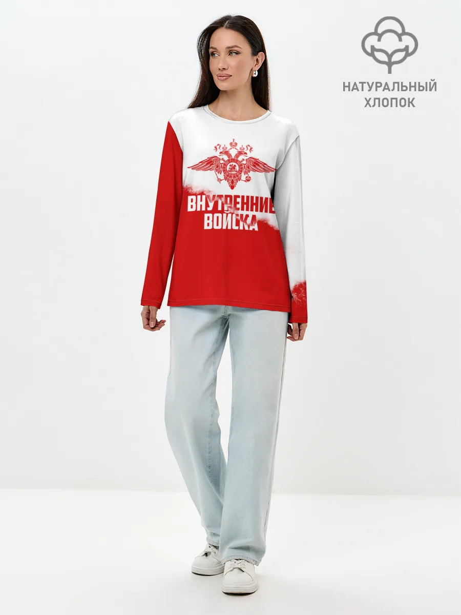 Лонгслив женский. Хлопок / Внутренние Войска
