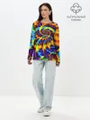 Лонгслив женский. Хлопок / TIE-DYE COLOR