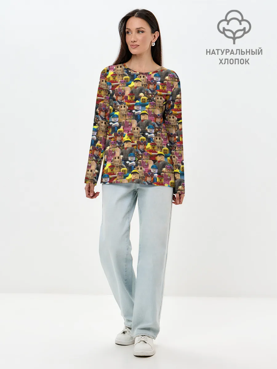 Лонгслив женский. Хлопок / ROBLOX