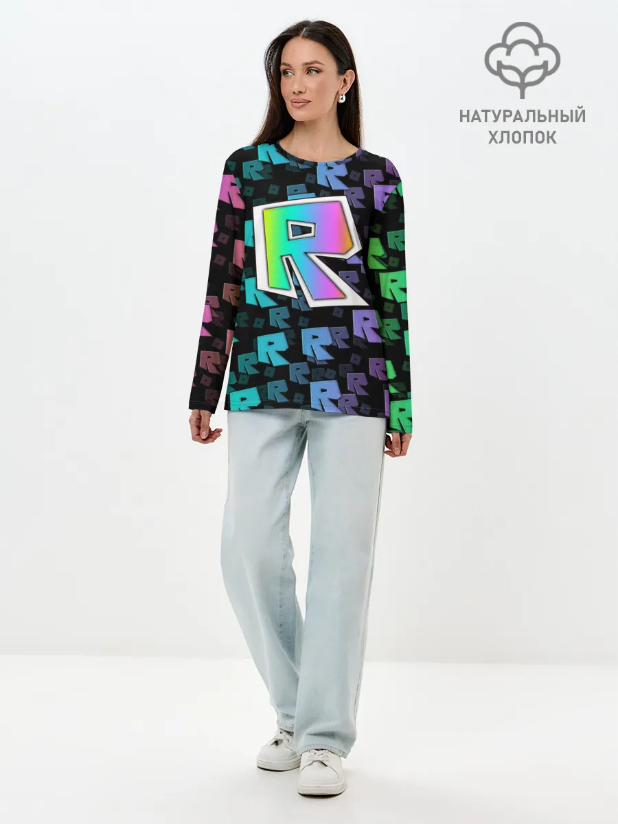 Лонгслив женский. Хлопок / ROBLOX