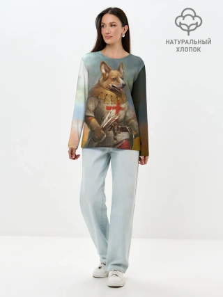 Лонгслив женский. Хлопок / КОРГИ ЛУЧНИК