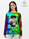 Лонгслив женский. Хлопок / Minecraft / Майнкрафт