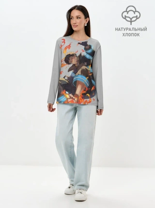 Лонгслив женский. Хлопок / FireForce