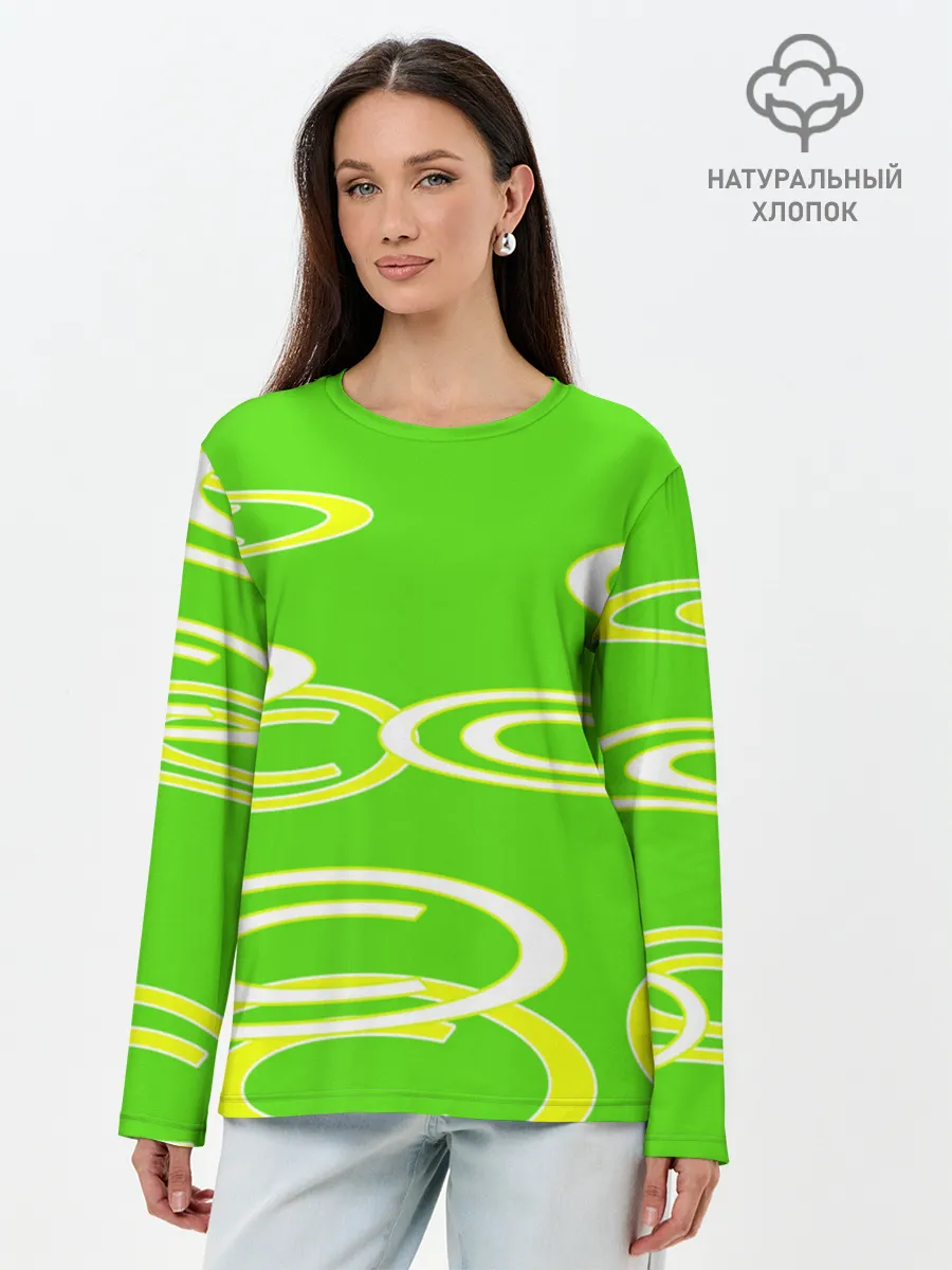 Лонгслив женский. Хлопок / текстура