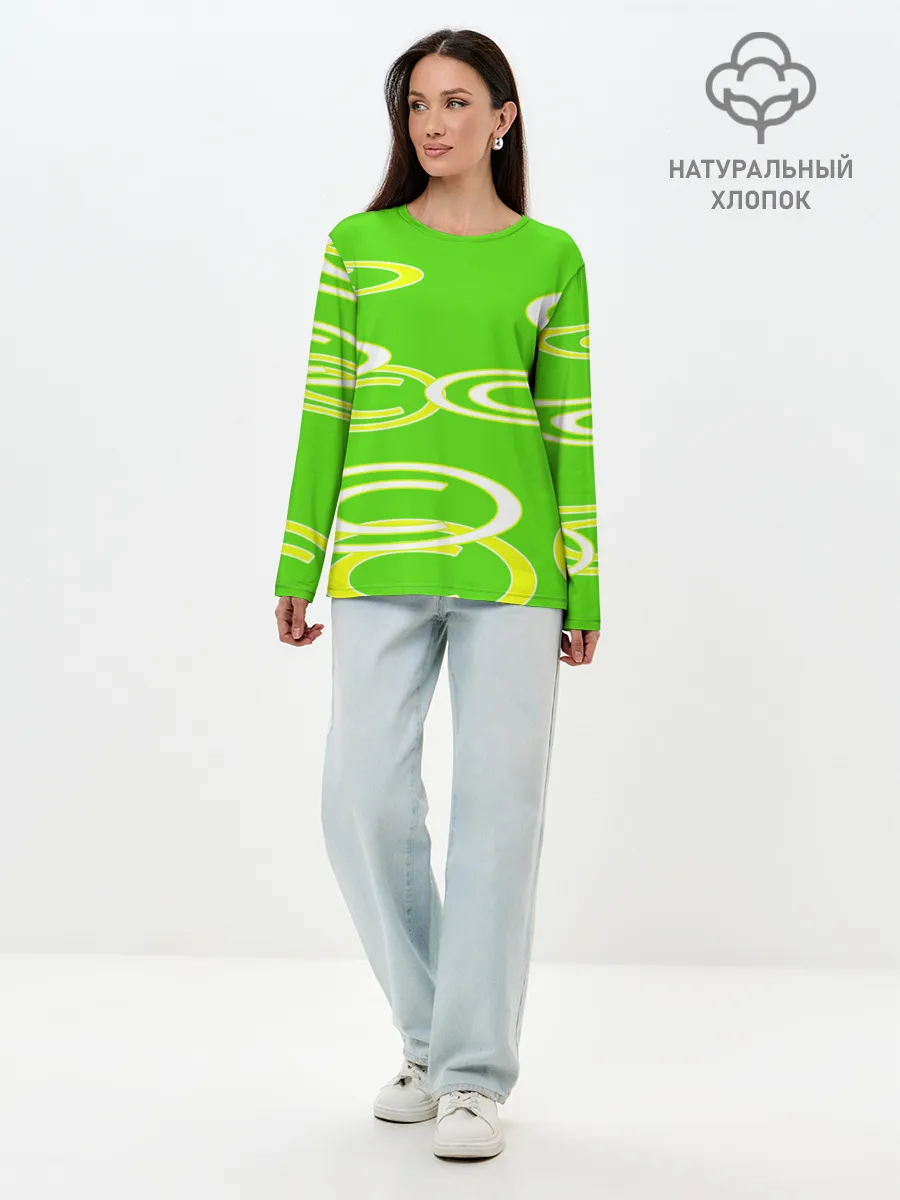 Лонгслив женский. Хлопок / текстура