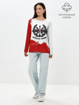 Лонгслив женский. Хлопок / Войска связи
