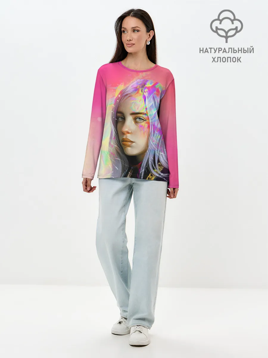 Лонгслив женский. Хлопок / РАДУЖНЫЙ ОГОНЬ