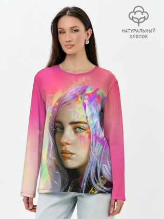 Лонгслив женский. Хлопок / РАДУЖНЫЙ ОГОНЬ