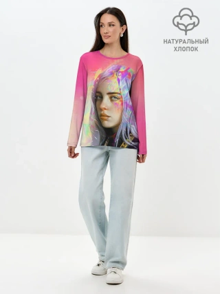 Лонгслив женский. Хлопок / РАДУЖНЫЙ ОГОНЬ