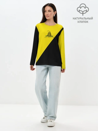 Лонгслив женский. Хлопок / Dont tread on me