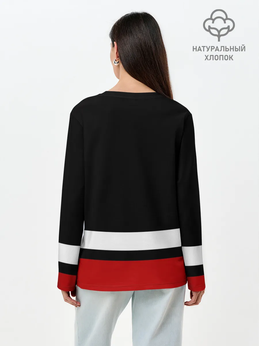 Лонгслив женский. Хлопок / Каролина Харрикейнз