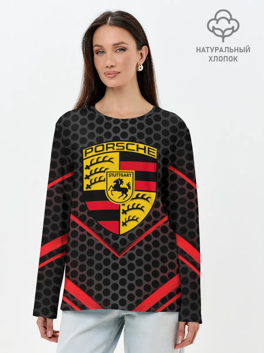 Лонгслив женский. Хлопок / PORSCHE | ПОРШЕ